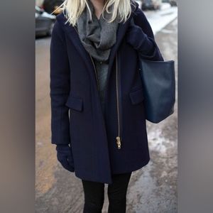 J. Crew wool cocoon coat navy 4